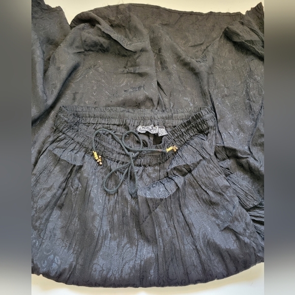 Vntg Nitin NY Jacquard Maxi Dress in Black Size Medium? - Picture 4 of 7